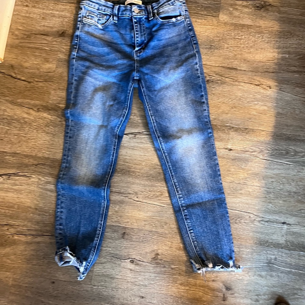 Flying Monkey Blue Skinny Jeans with Distressed Details